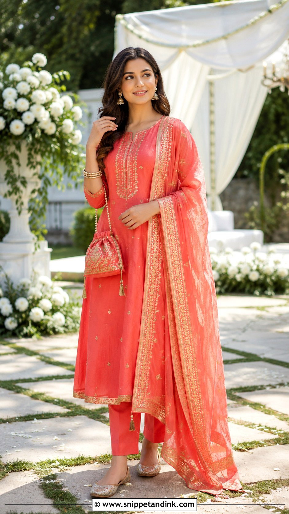 Chanderi Silk Suit for Marriage - Snippet and Ink - 20 Marriage Wear Dresses for Women