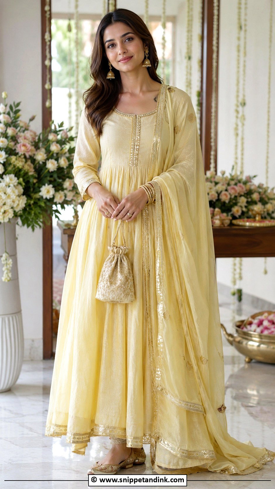 Chanderi Suit For Roka Ceremony - Snippet and Ink - 35 Roka Ceremony Outfits