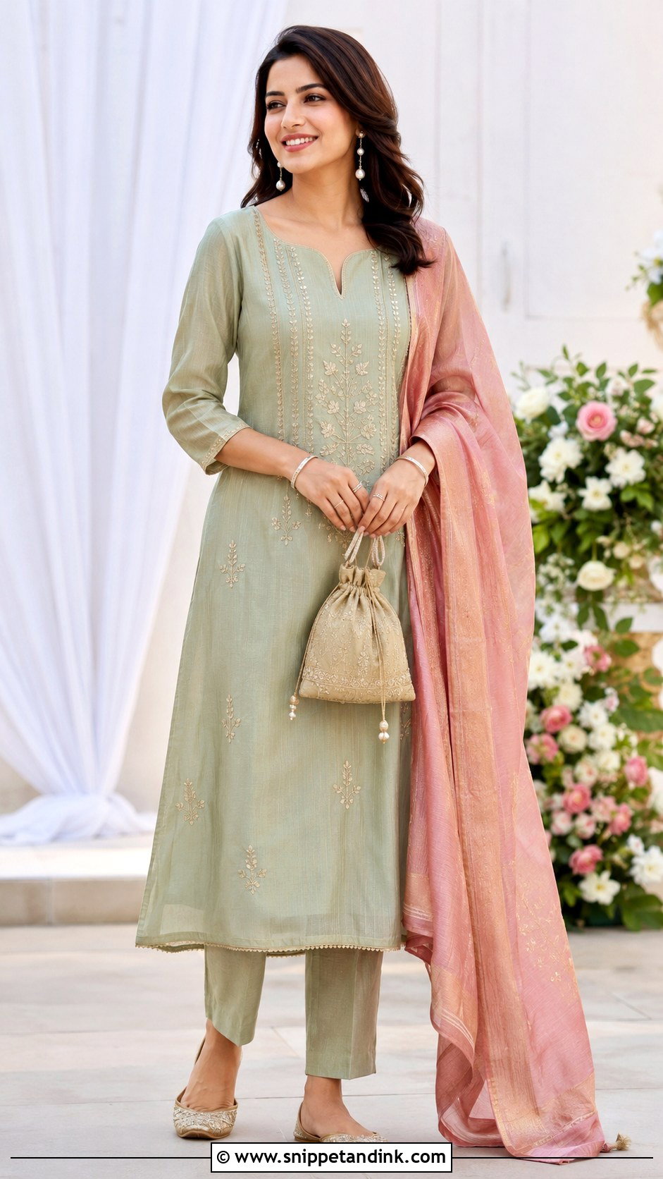 Chanderi Suit for Indian Day Wedding - Snippet and Ink - 20 Indian Wedding Outfit Ideas for Women