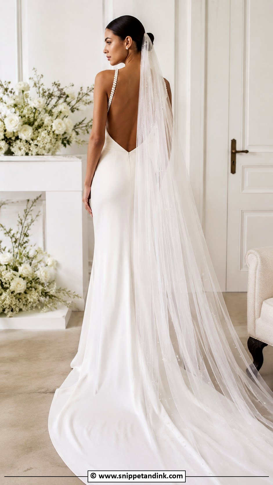 Chanel Backless Wedding Dress Outfit - Snippet and Ink - 25 Chanel Wedding Dress Ideas