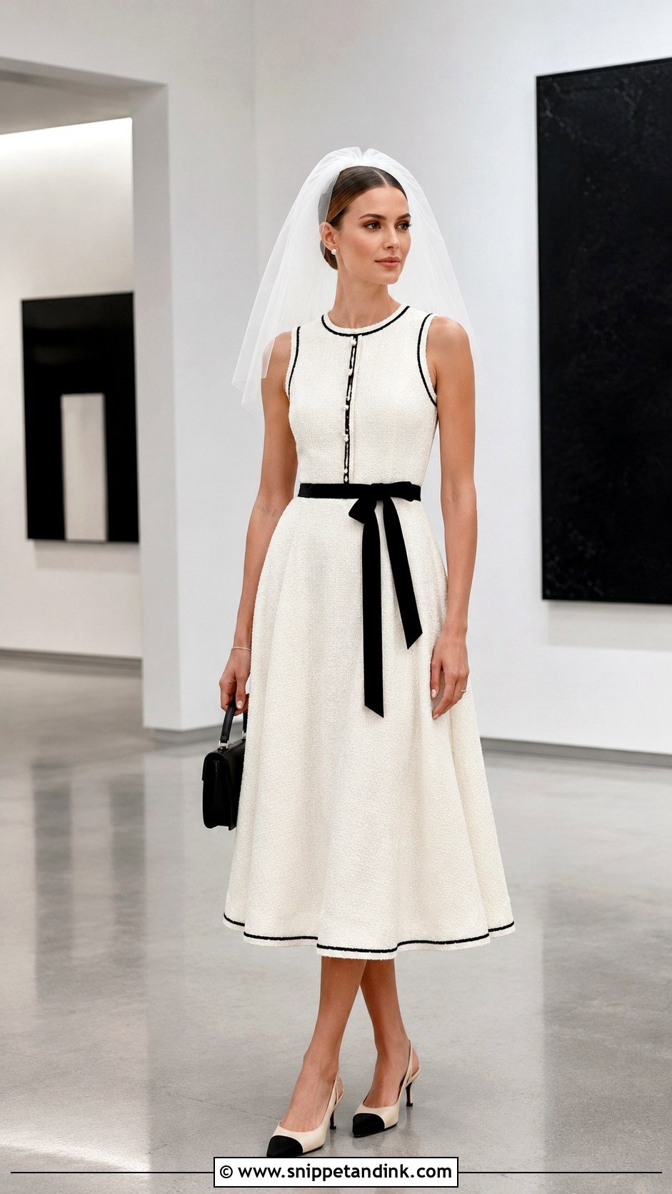 Chanel Bride Black And White Dress - Snippet and Ink - 20 Chanel Bride Ideas
