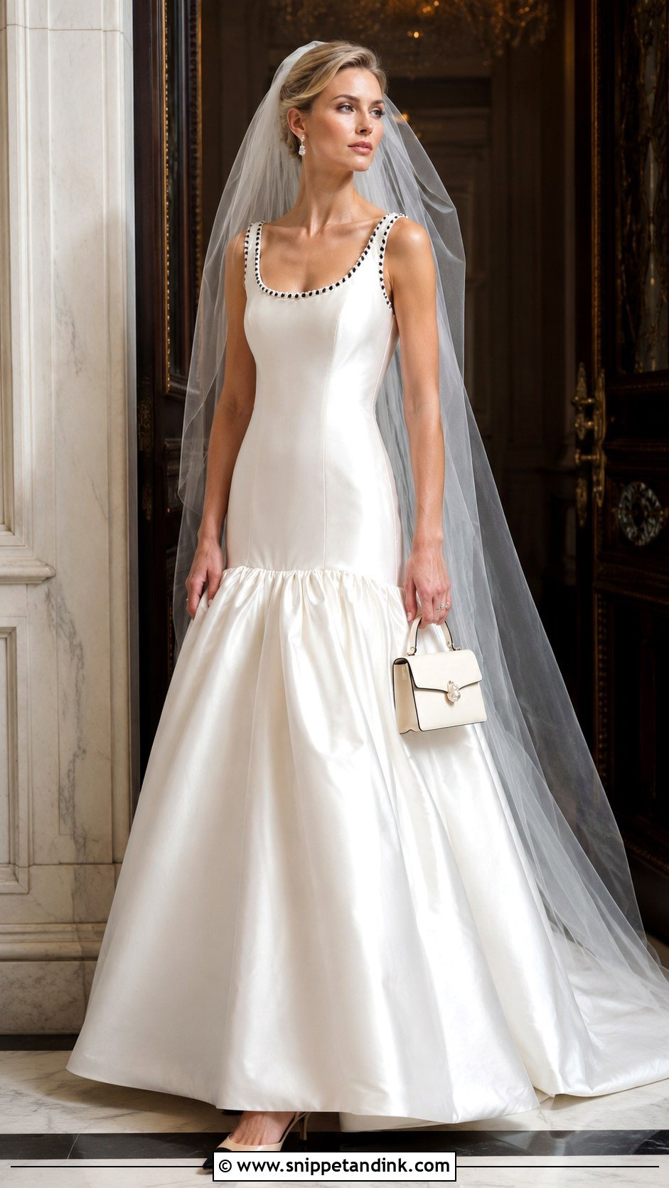 Chanel Bride Drop Waist Gown - Snippet and Ink - 20 Chanel Bride Ideas