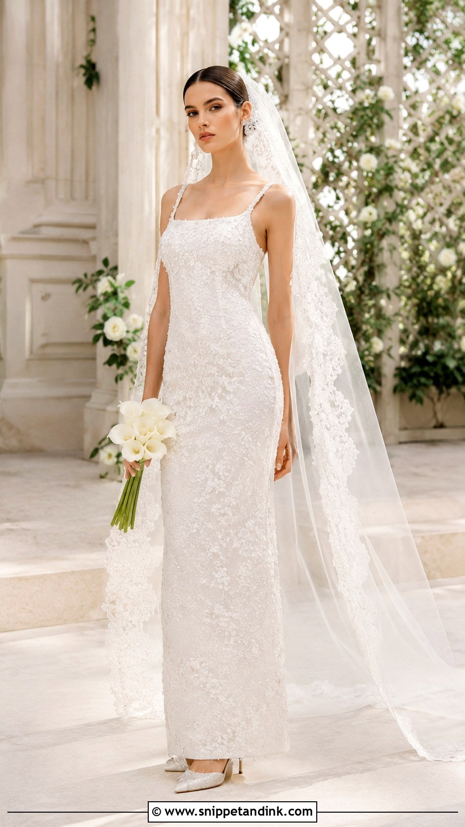 Chanel Bride Lace Column Gown - Snippet and Ink - 20 Chanel Bride Ideas