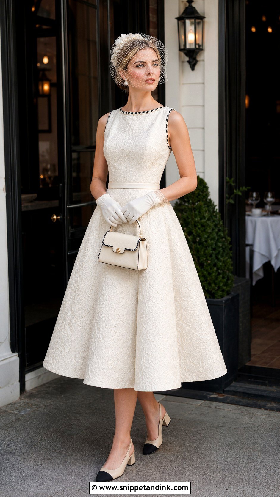 Chanel Bride Tea Length Dress - Snippet and Ink - 20 Chanel Bride Ideas