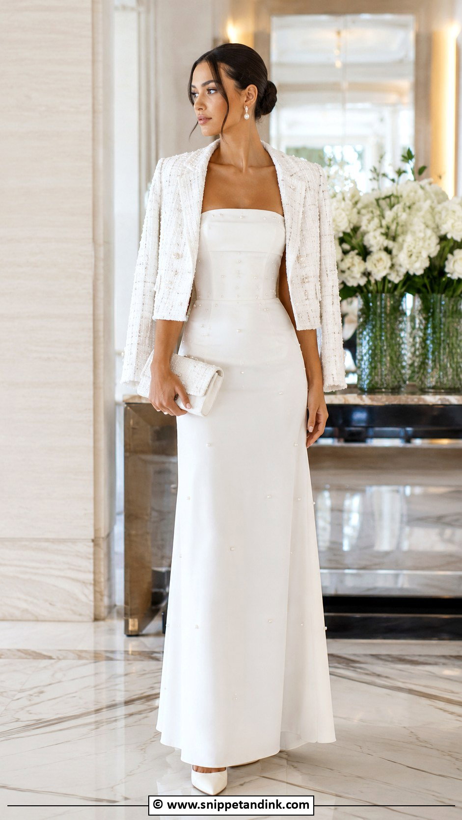 Chanel Strapless Wedding Dress Outfit - Snippet and Ink - 25 Chanel Wedding Dress Ideas
