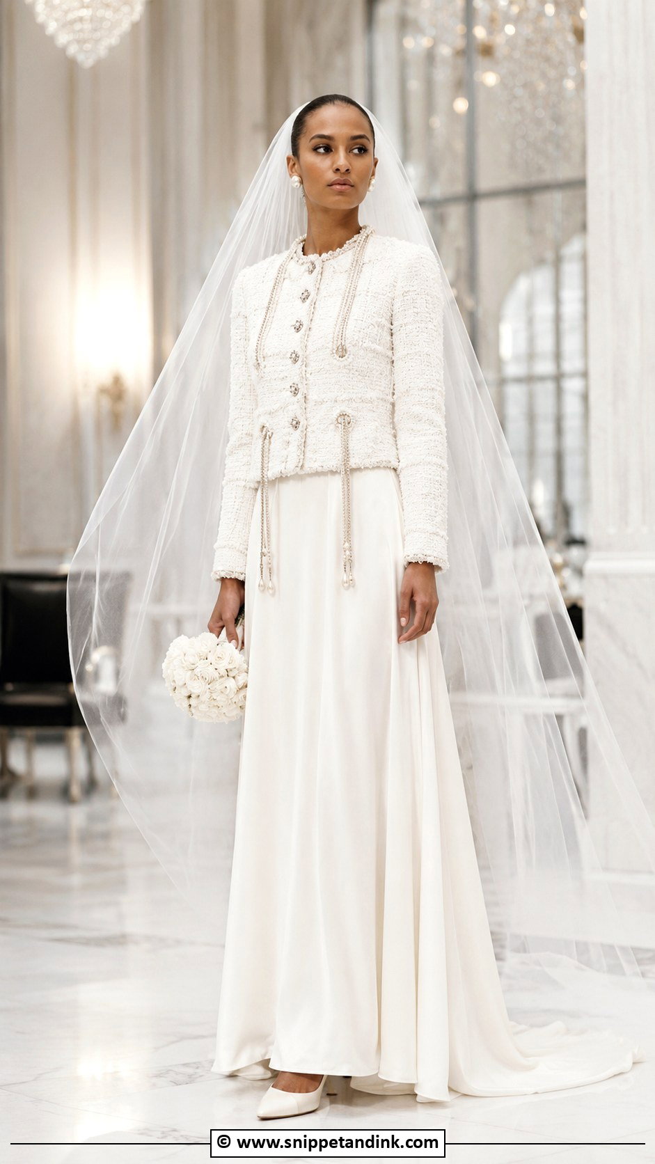 Chanel Winter Wedding Dress Outfit - Snippet and Ink - 25 Chanel Wedding Dress Ideas
