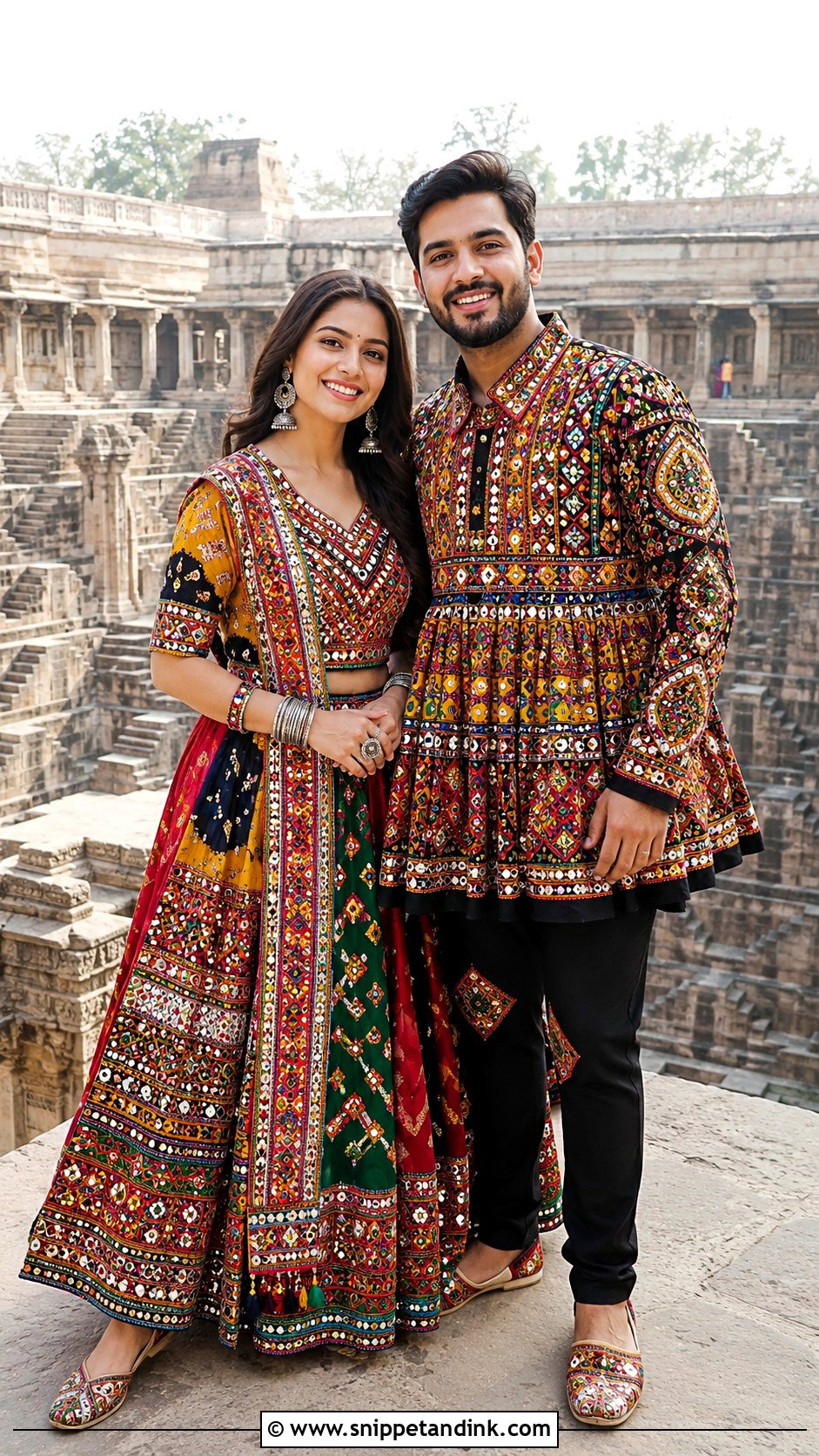 Chaniya Choli And Kediyu Pre Wedding Shoot Outfit - Snippet and Ink - 20 Indian Pre Wedding Shoot Outfit Ideas