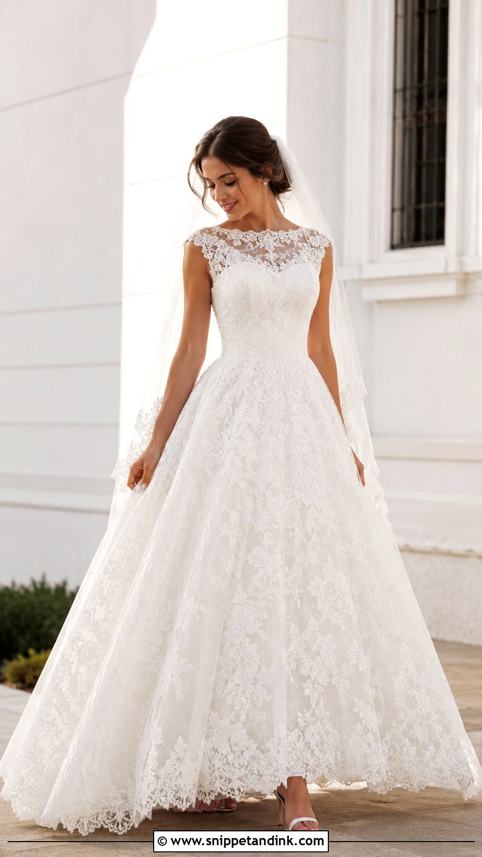 Chantilly Lace Ballgown Wedding Dress - Snippet and Ink - 25 Wedding Dresses Lace Ballgown