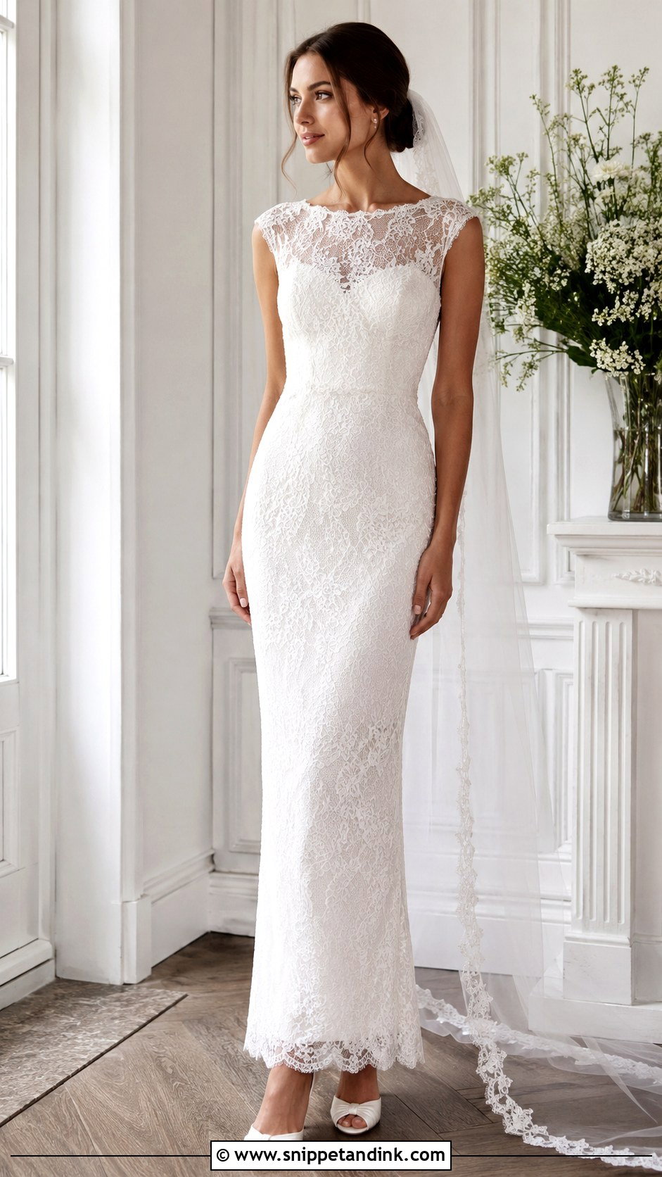 Chantilly Lace Bridal Dress - Snippet and Ink - 25 Lace Bridal Dress Ideas