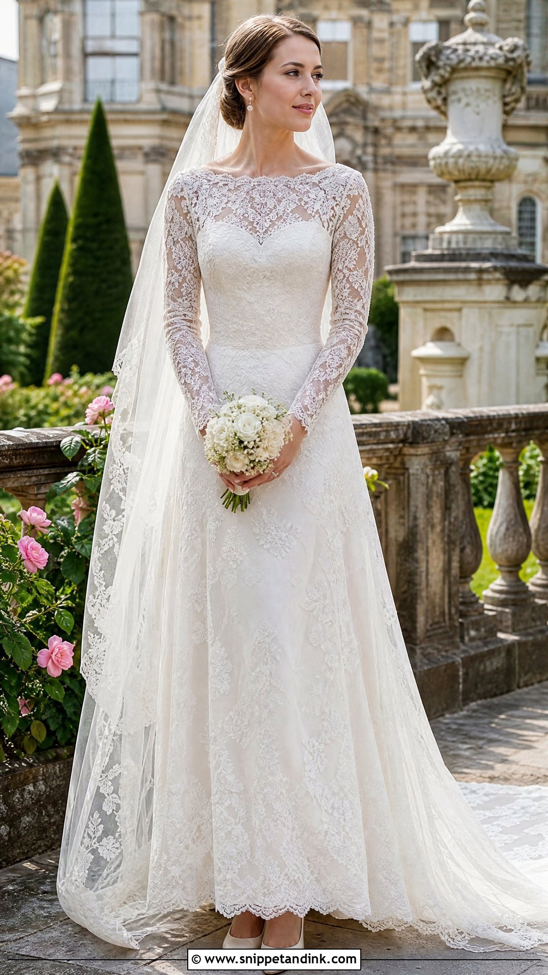Chantilly Lace Heirloom Wedding Gown - Snippet and Ink - 20 Vintage Classy Wedding Gown Ideas