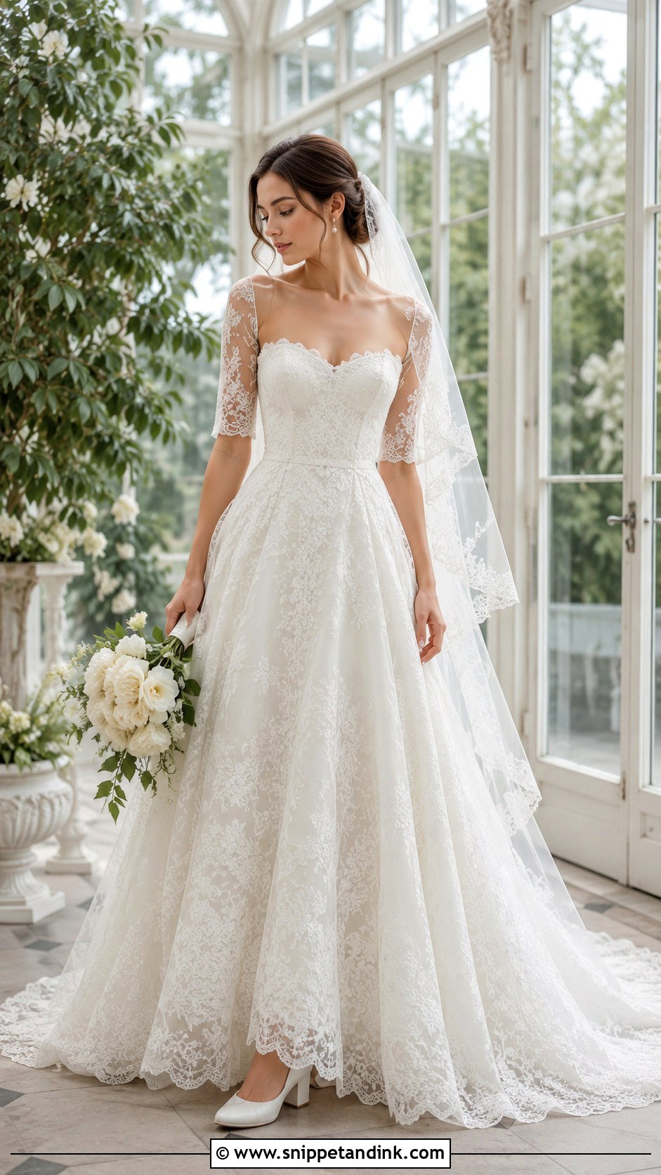 Chantilly Lace Vera Wang Wedding Dress - Snippet and Ink - 20 Vintage Vera Wang Wedding Dress Ideas