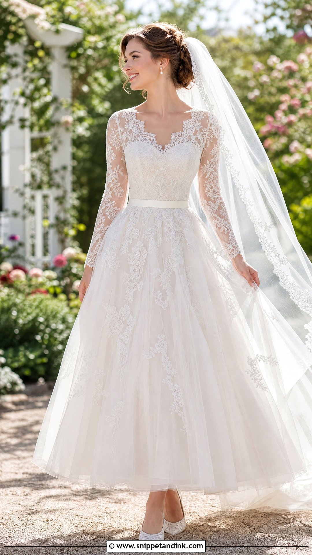 Chantilly Lace Vintage Ballgown Wedding Dress - Snippet and Ink - 20 Vintage Ballgown Wedding Dress Ideas