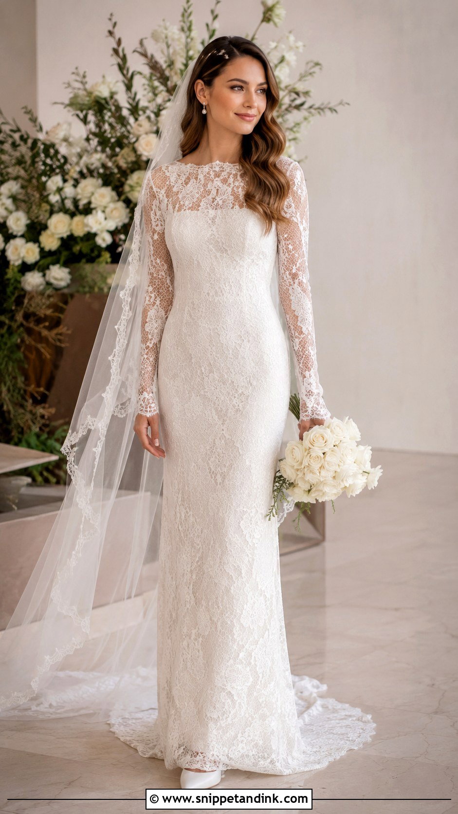 Chantilly Lace Wedding Dress - Snippet and Ink - 25 Elegant Lace Wedding Dress Ideas