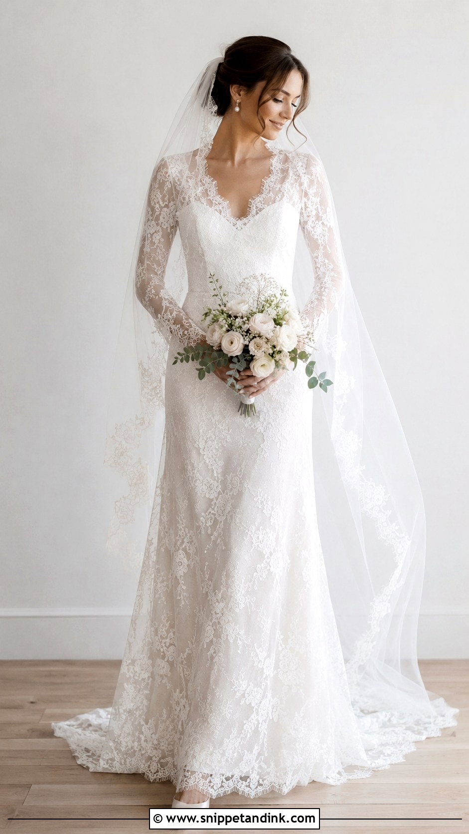 Chantilly Lace Wedding Dress - Snippet and Ink - 25 Romantic Lace Wedding Dress Ideas