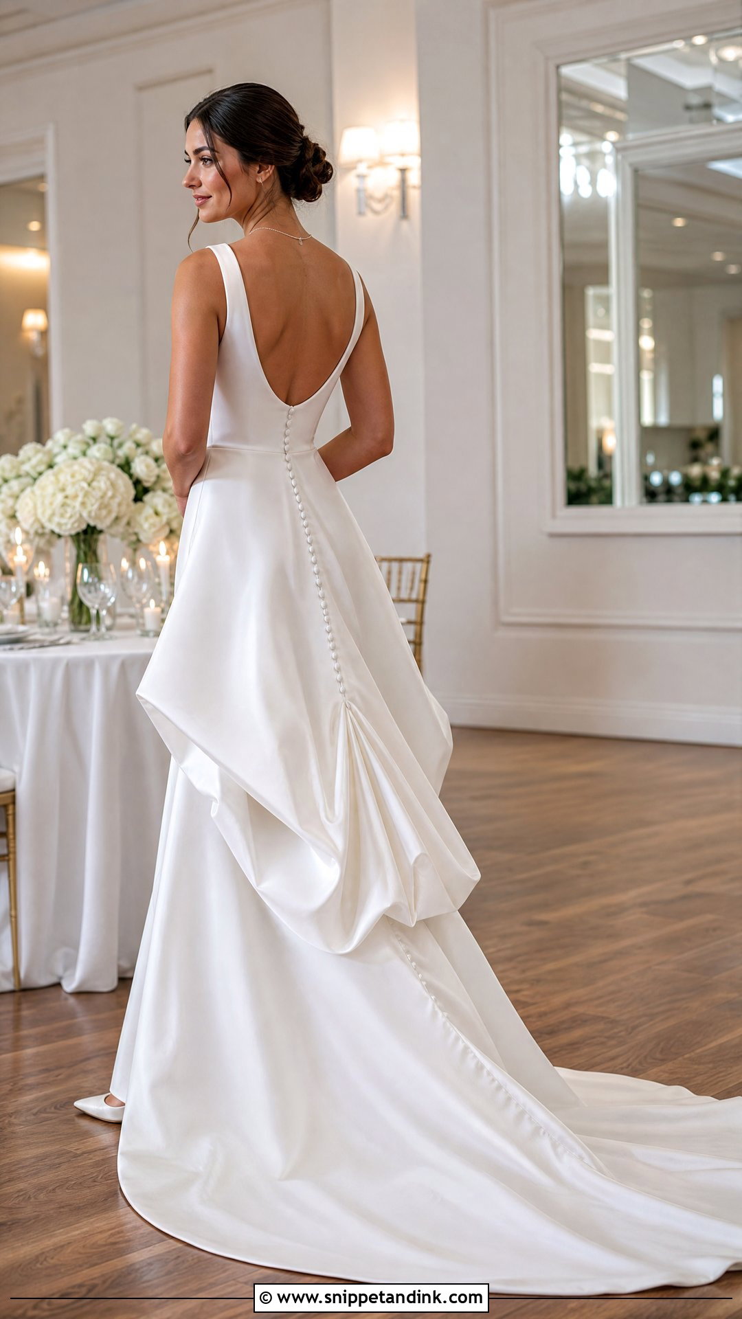 Chapel Train Bustle Wedding Dress - Snippet and Ink - 25 Wedding Dress Bustle Ideas