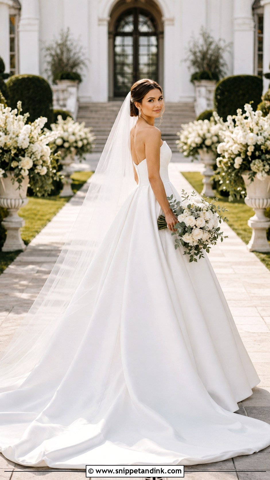 Chapel Train Cinderella Gown - Snippet and Ink - 20 Cinderella Gown Wedding Ideas