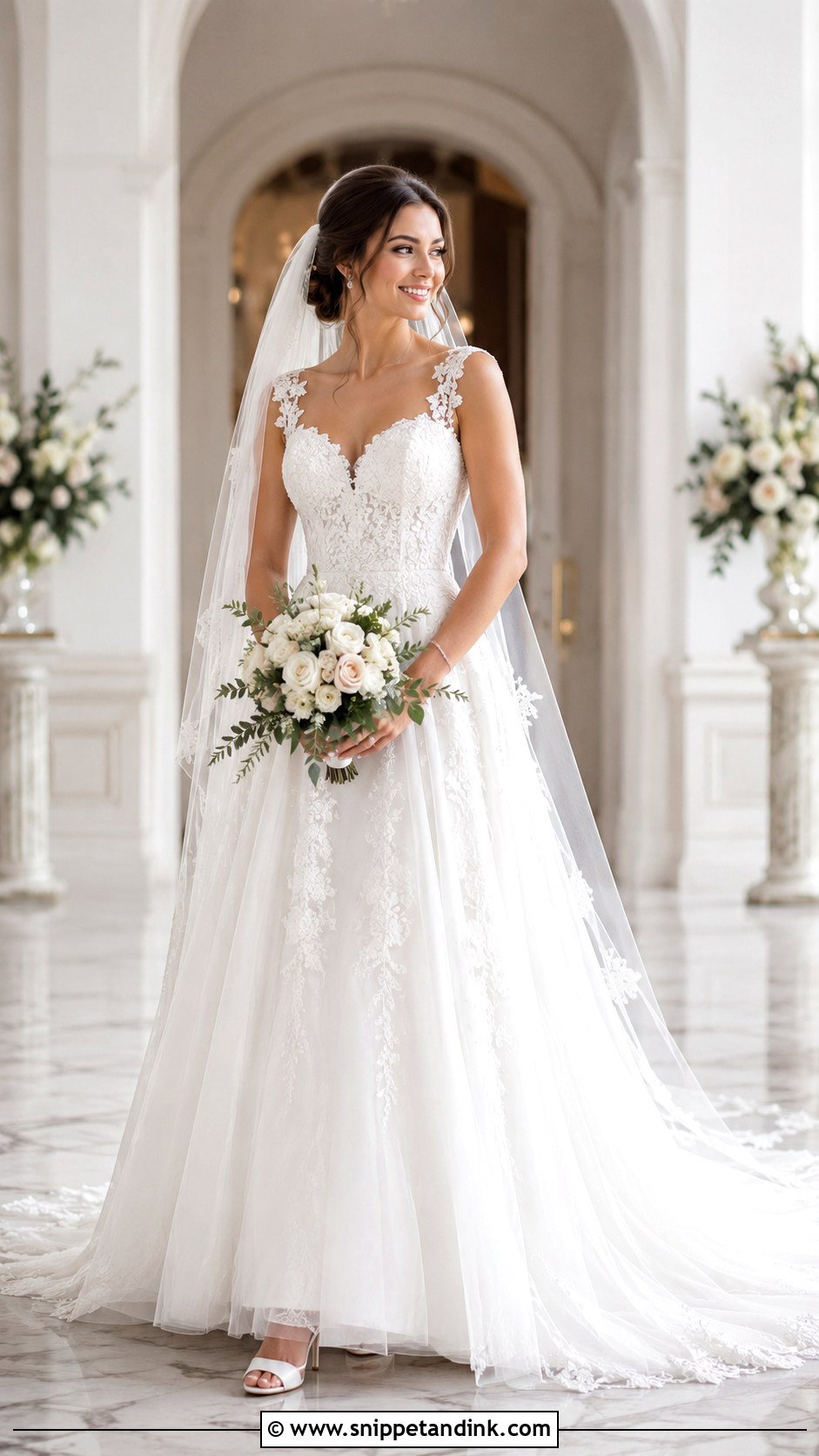 Chapel Train Wedding Dress - Snippet and Ink - 25 Wedding Dress Train Ideas
