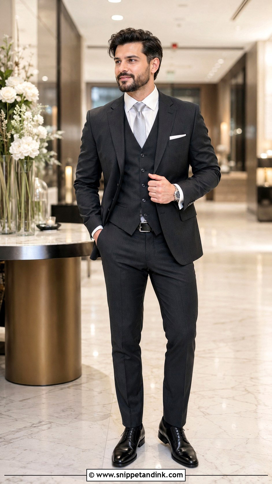 Charcoal 3 Piece Wedding Suit - Snippet and Ink - 20 3 Piece Suit Wedding Ideas