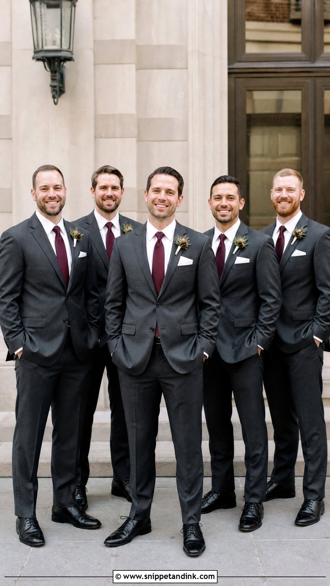 Charcoal Gray Groomsman Suit - Snippet and Ink - 25 Groomsman Attire Ideas