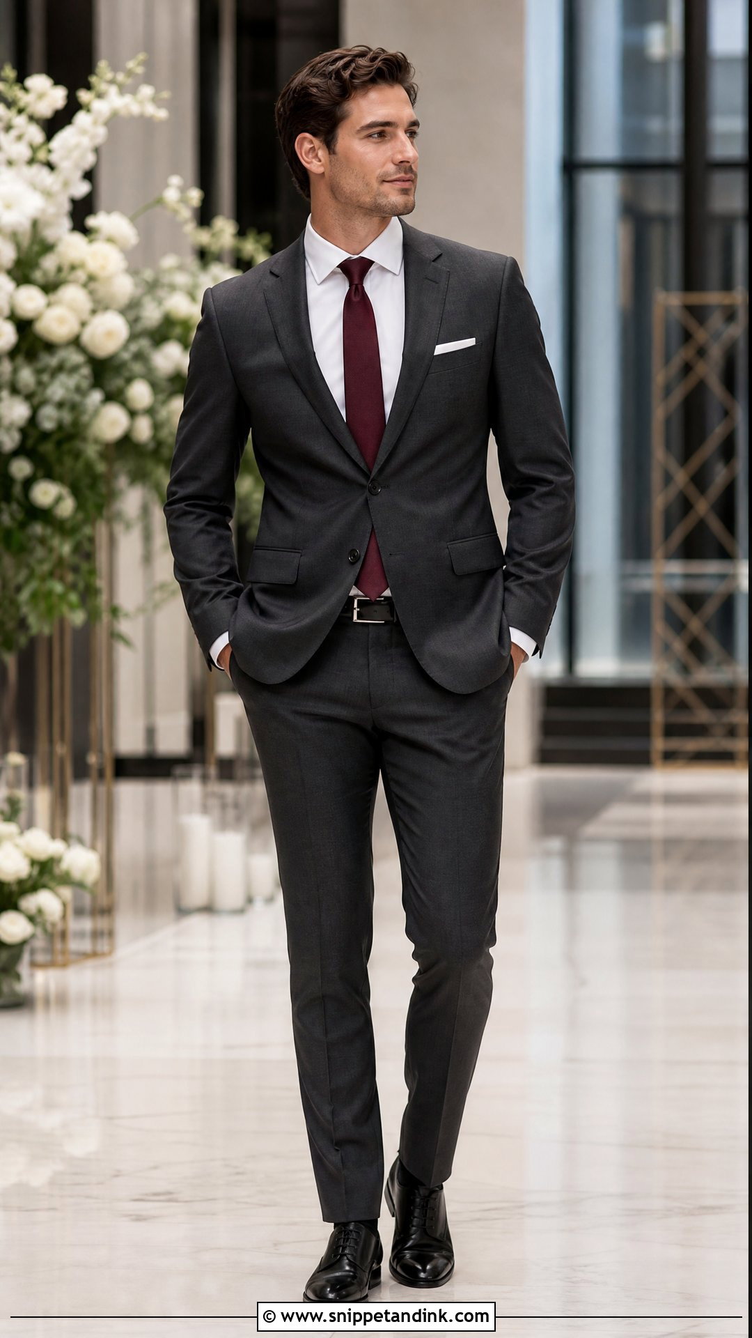 Charcoal Gray Suit Wedding Usher Outfit - Snippet and Ink - 20 Usher Wedding Outfits