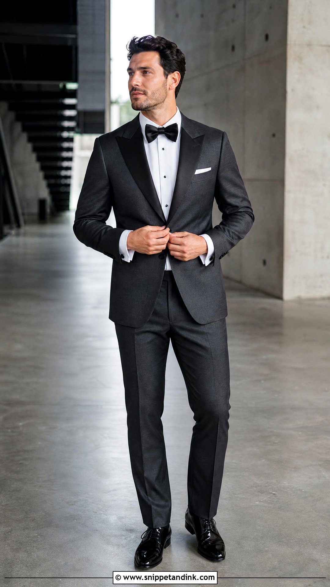 Charcoal Gray Tuxedo - Snippet and Ink - 20 Tuxedo Wedding Suit Ideas