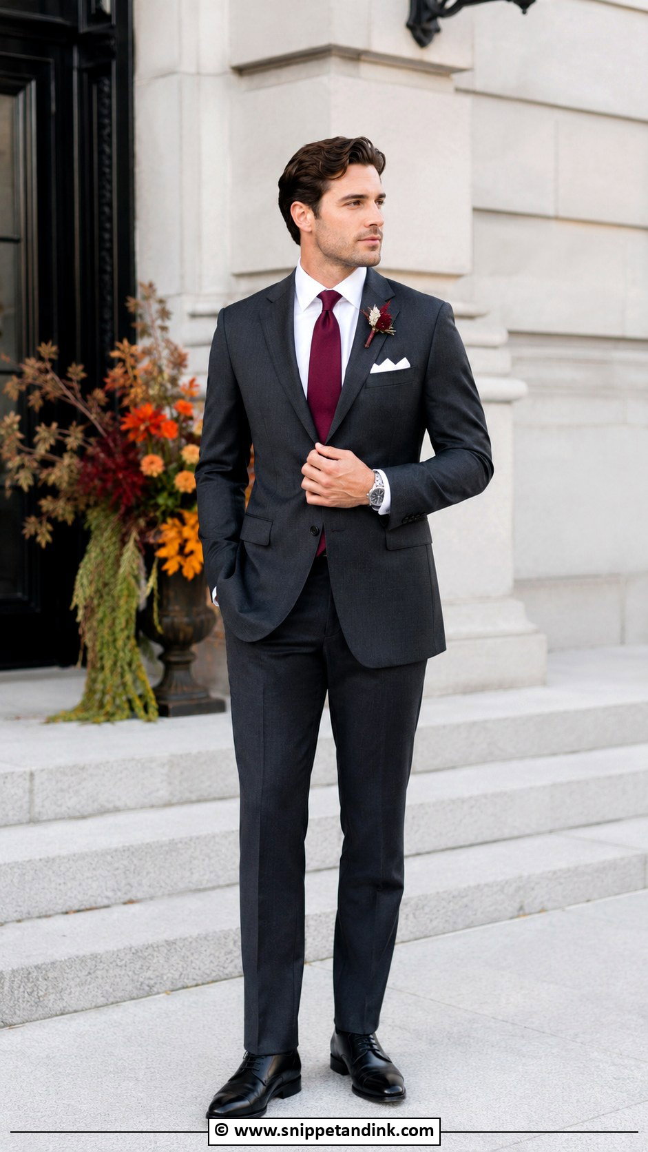 Charcoal Gray Wedding Suit - Snippet and Ink - 35 Wedding Suit Ideas
