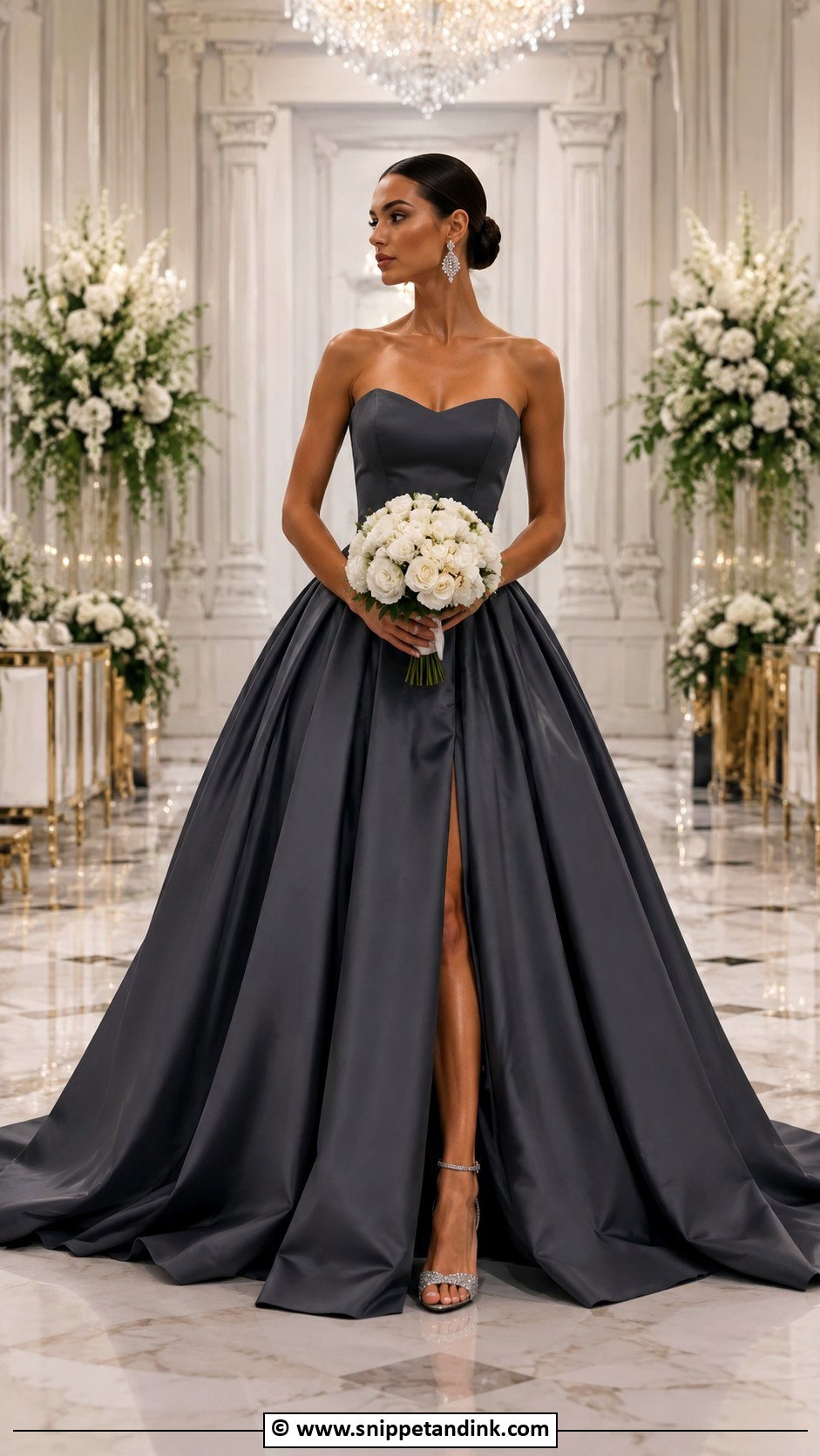 Charcoal Grey Wedding Dress - Snippet and Ink - 30 Grey Wedding Dress Ideas