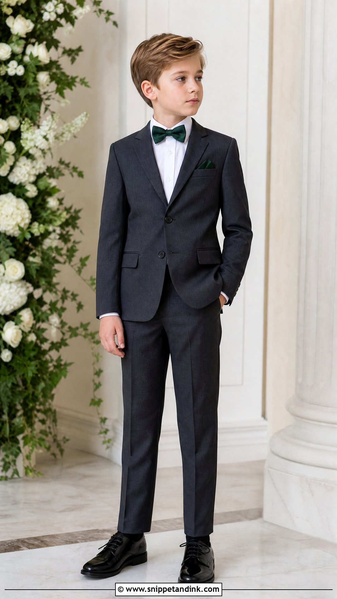 Charcoal Page Boy Suit - Snippet and Ink - 20 Page Boys Wedding Outfits