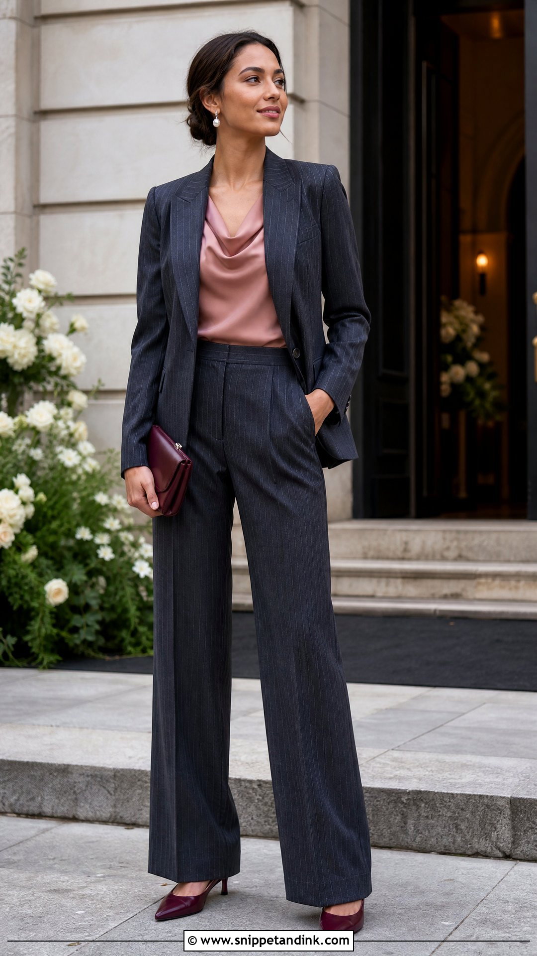 Charcoal Pinstripe Wedding Suit - Snippet and Ink - 20 Old Money Wedding Suit Ideas