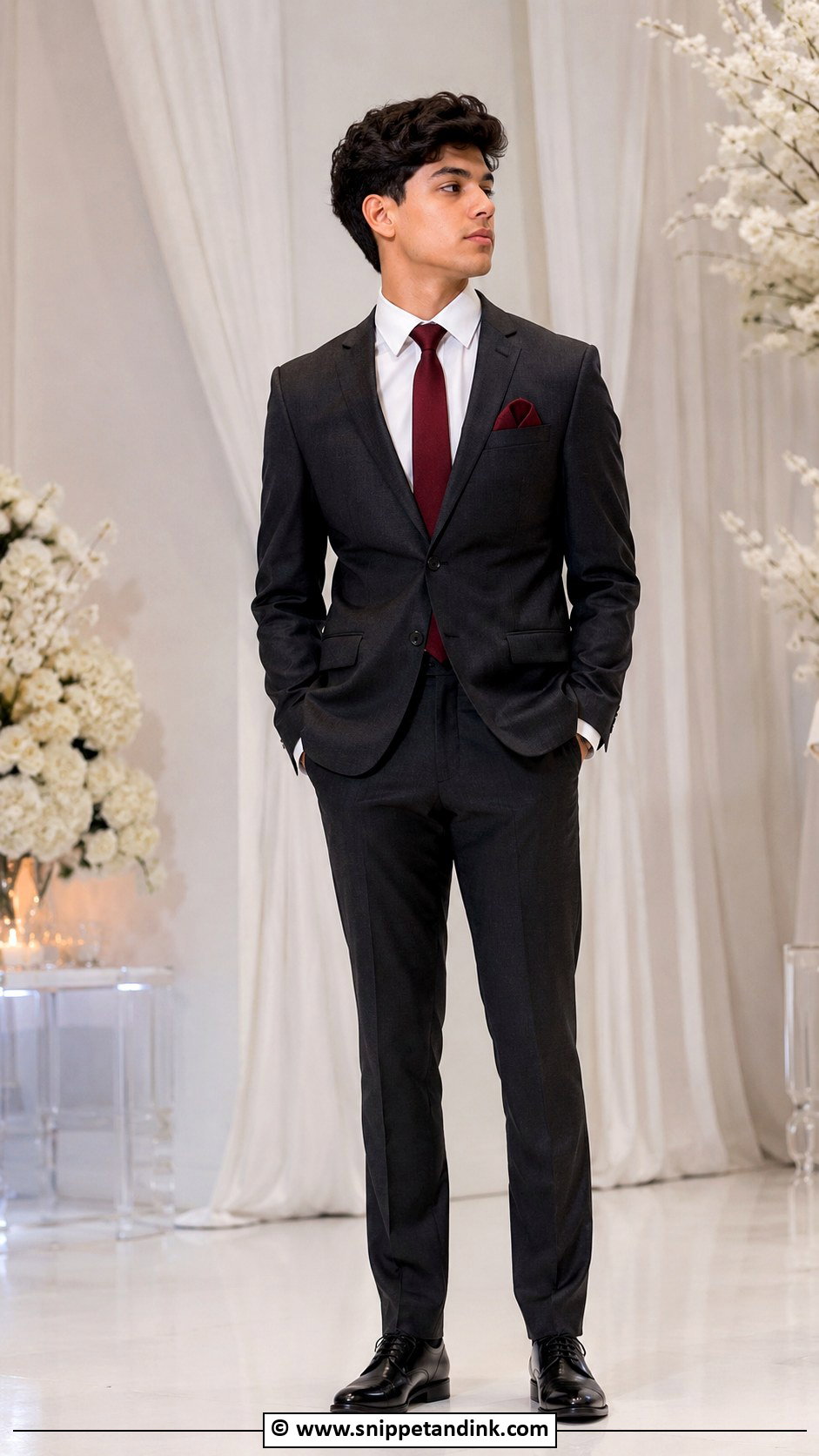 Charcoal Suit Chambelanes Outfit - Snippet and Ink - 25 Chambelanes Outfits
