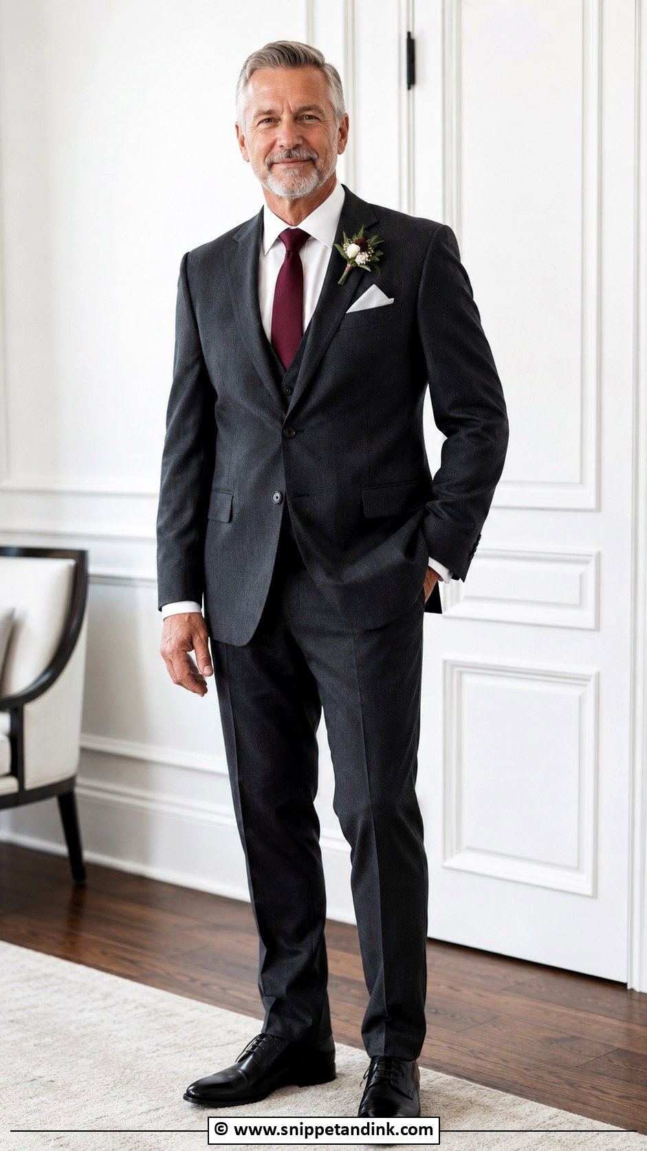 Charcoal Suit Father Of The Bride Attire - Snippet and Ink - 30 Father of the Bride Attire Ideas