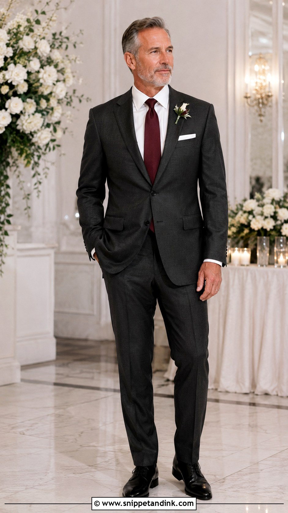 Charcoal Suit Father Of The Bride Outfit - Snippet and Ink - 30 Father of the Bride Outfit Ideas