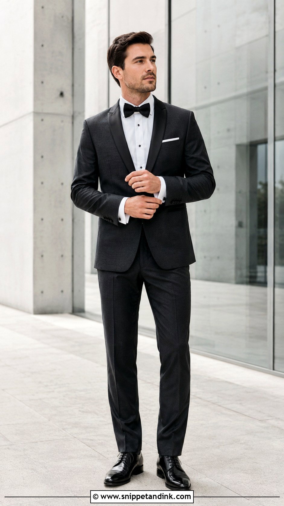 Charcoal Wedding Tux - Snippet and Ink - 30 Wedding Tux Ideas