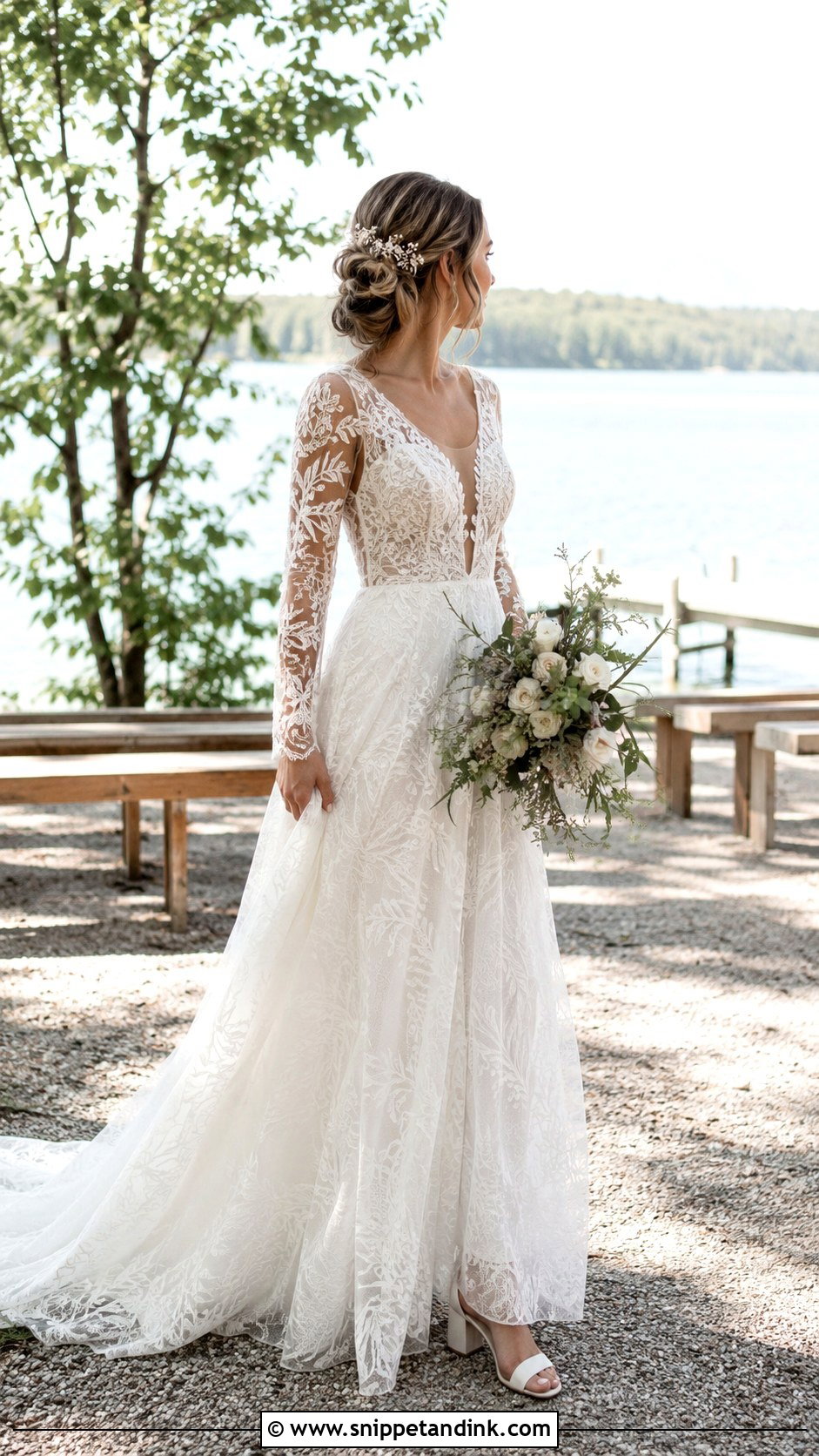 Charlotte Wedding Dress With Boho Lace - Snippet and Ink - 20 Charlotte Wedding Dress Ideas