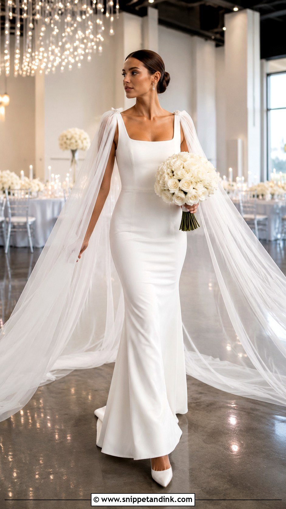 Charlotte Wedding Dress With Cape Veil - Snippet and Ink - 20 Charlotte Wedding Dress Ideas