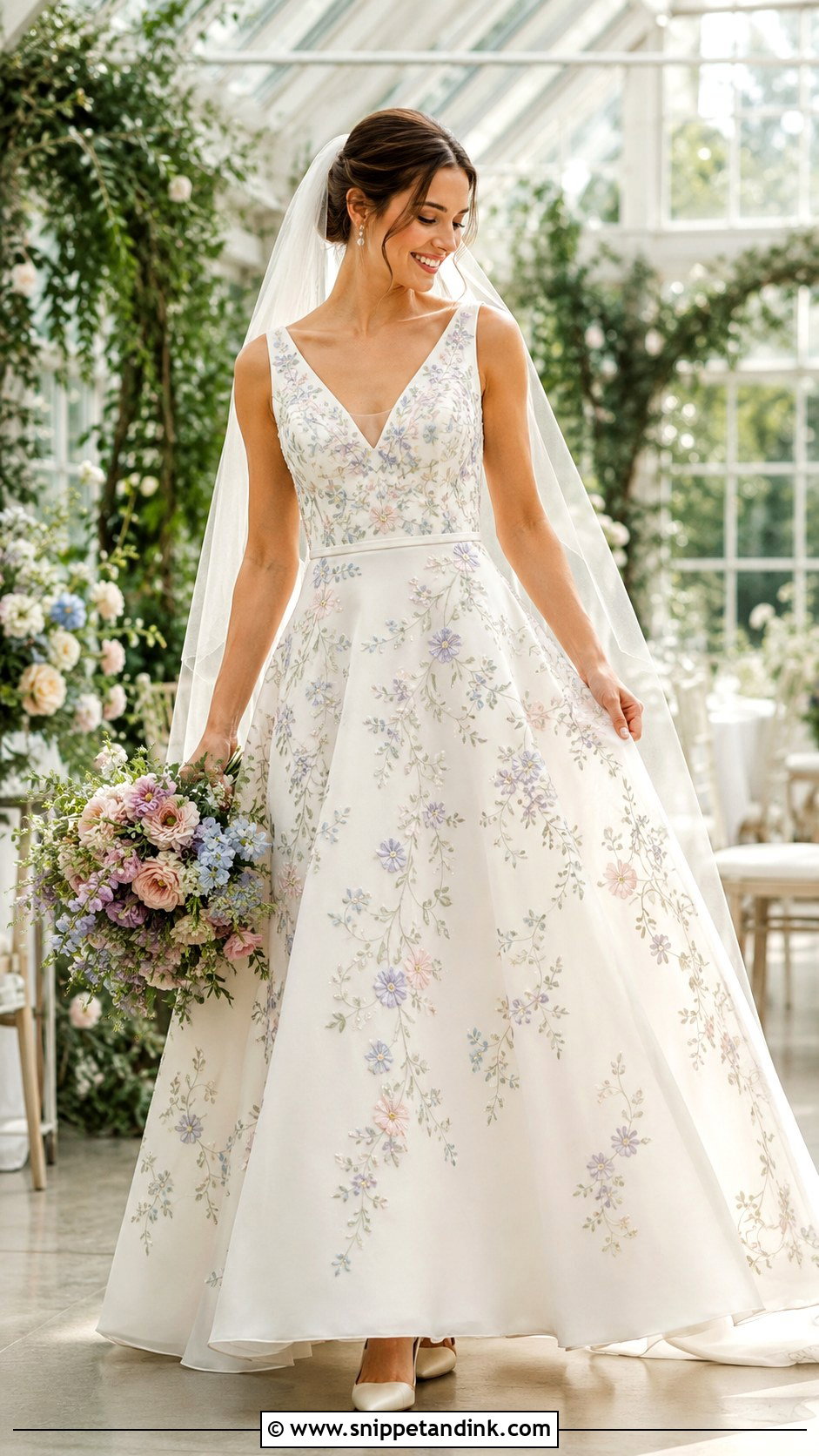 Charlotte Wedding Dress With Colorful Embroidery - Snippet and Ink - 20 Charlotte Wedding Dress Ideas