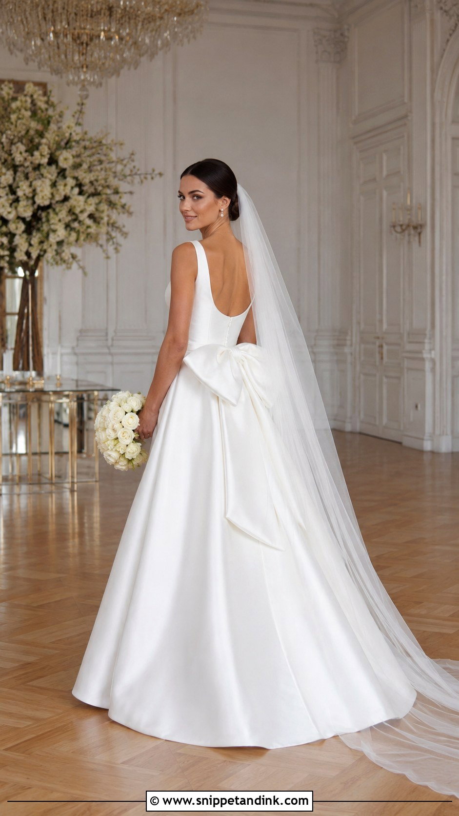 Charlotte Wedding Dress With Dramatic Bow - Snippet and Ink - 20 Charlotte Wedding Dress Ideas