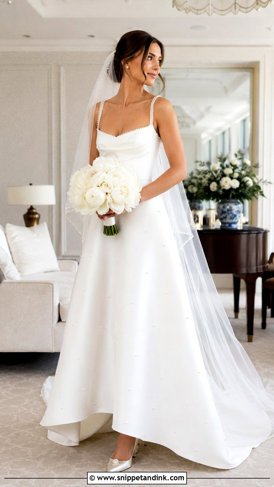 Charlotte Wedding Dress With Pearl Details - Snippet and Ink - 20 Charlotte Wedding Dress Ideas