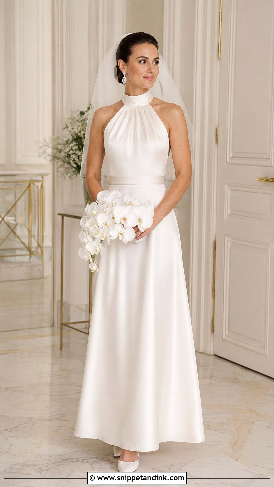 Charlotte York Halter Neck Wedding Dress - Snippet and Ink - 20 Charlotte York Wedding Dress Ideas