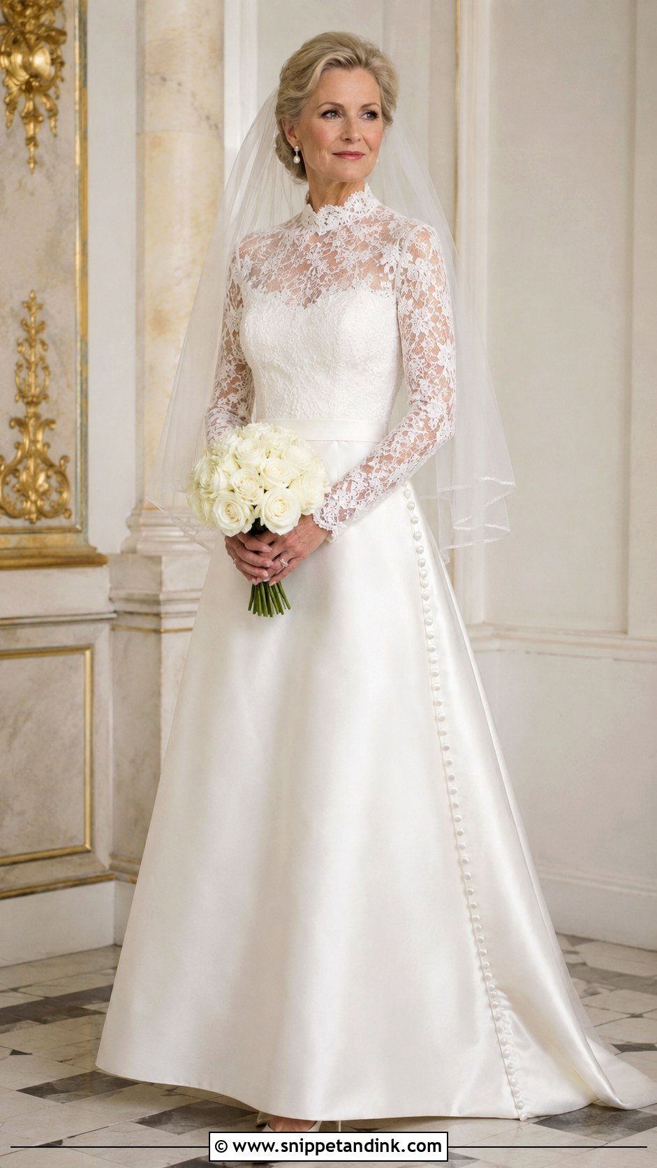 Charlotte York High Neck Lace Wedding Dress - Snippet and Ink - 20 Charlotte York Wedding Dress Ideas