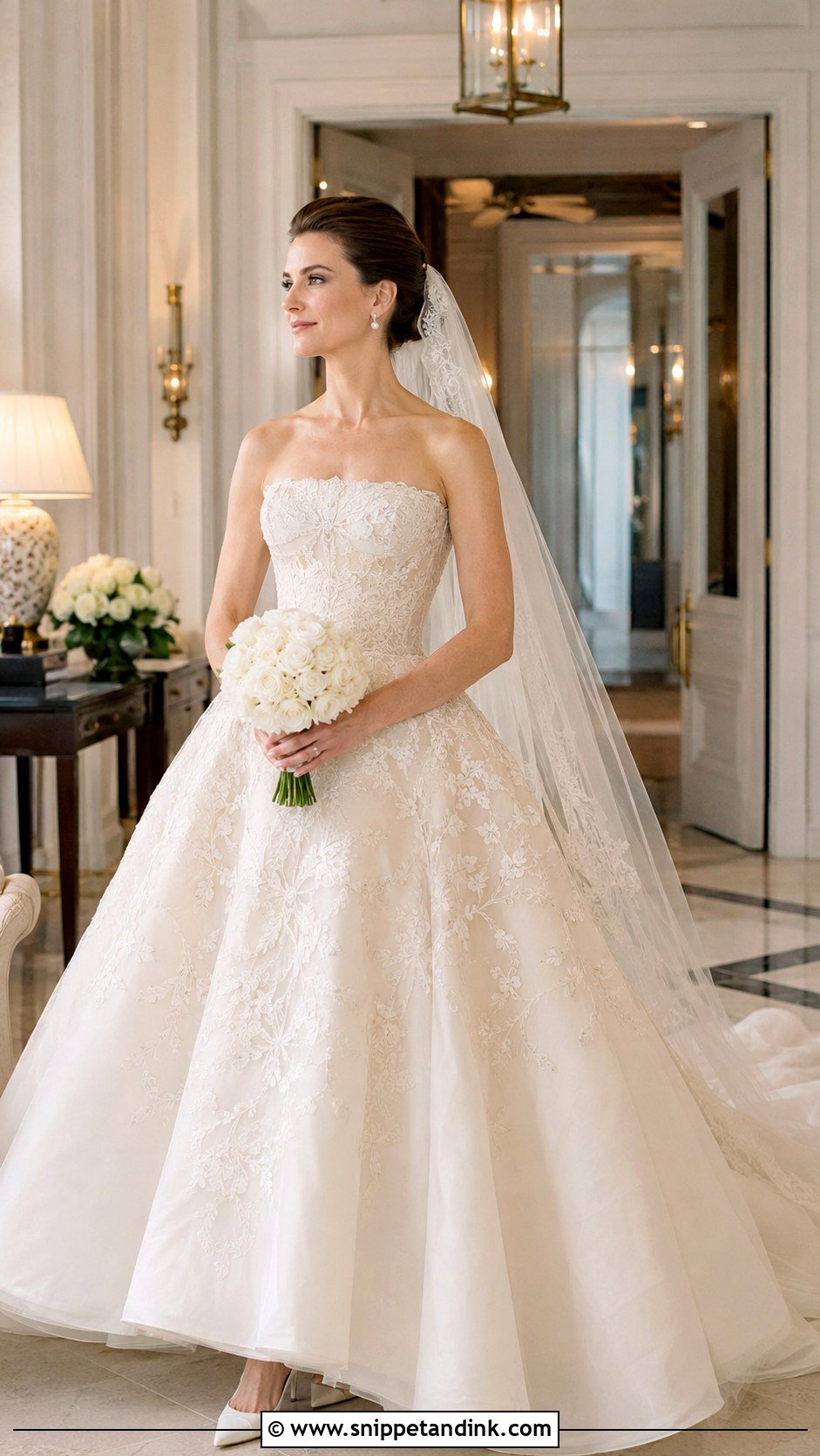 Charlotte York Strapless Ball Gown Wedding Dress - Snippet and Ink - 20 Charlotte York Wedding Dress Ideas