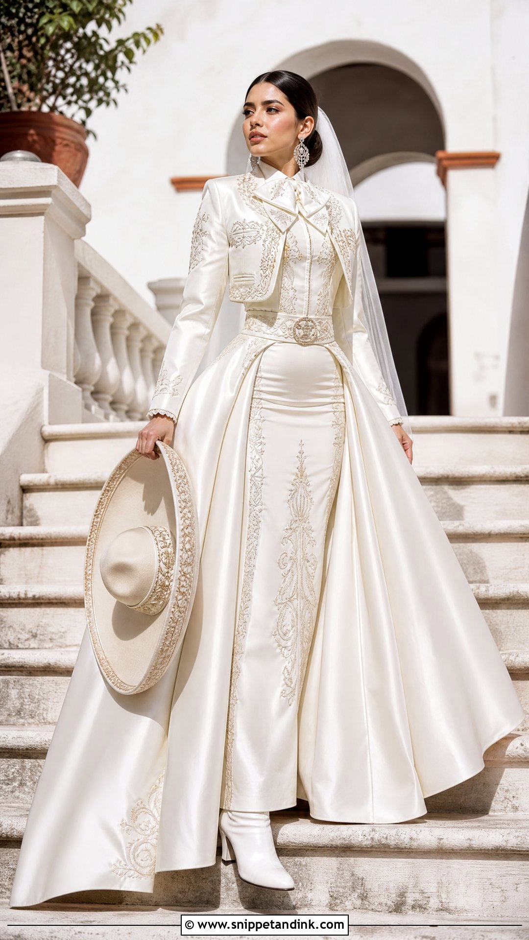 Charro Wedding Dress With Detachable Overskirt - Snippet and Ink - 25 Charro Wedding Dress Ideas