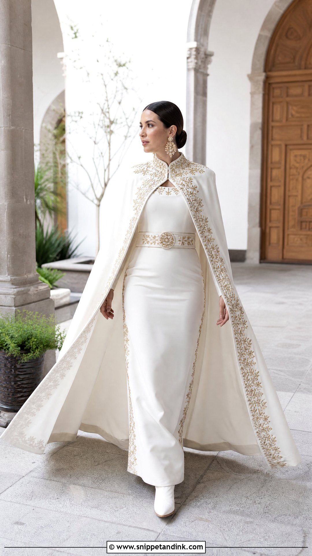 Charro Wedding Dress With Embroidered Cape - Snippet and Ink - 25 Charro Wedding Dress Ideas