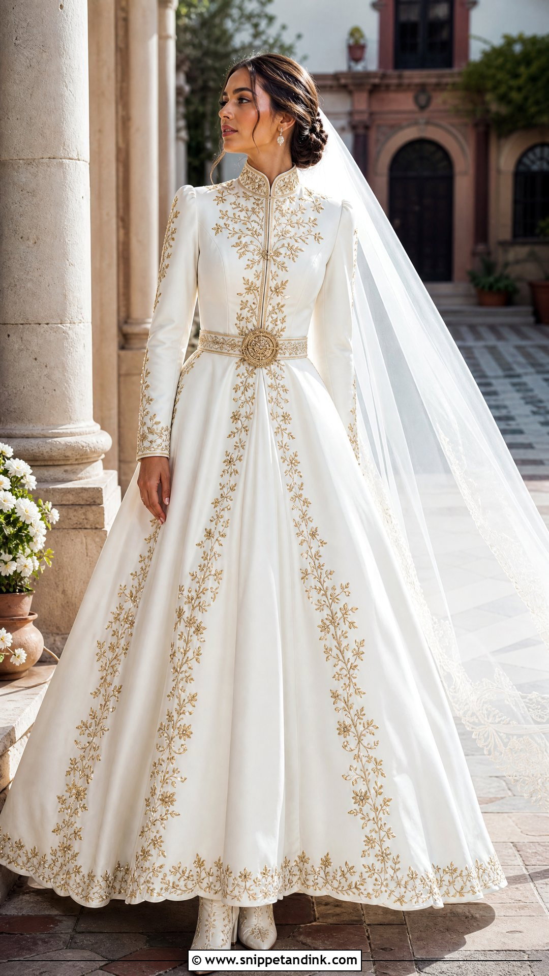 Charro Wedding Dress With High Neckline - Snippet and Ink - 25 Charro Wedding Dress Ideas