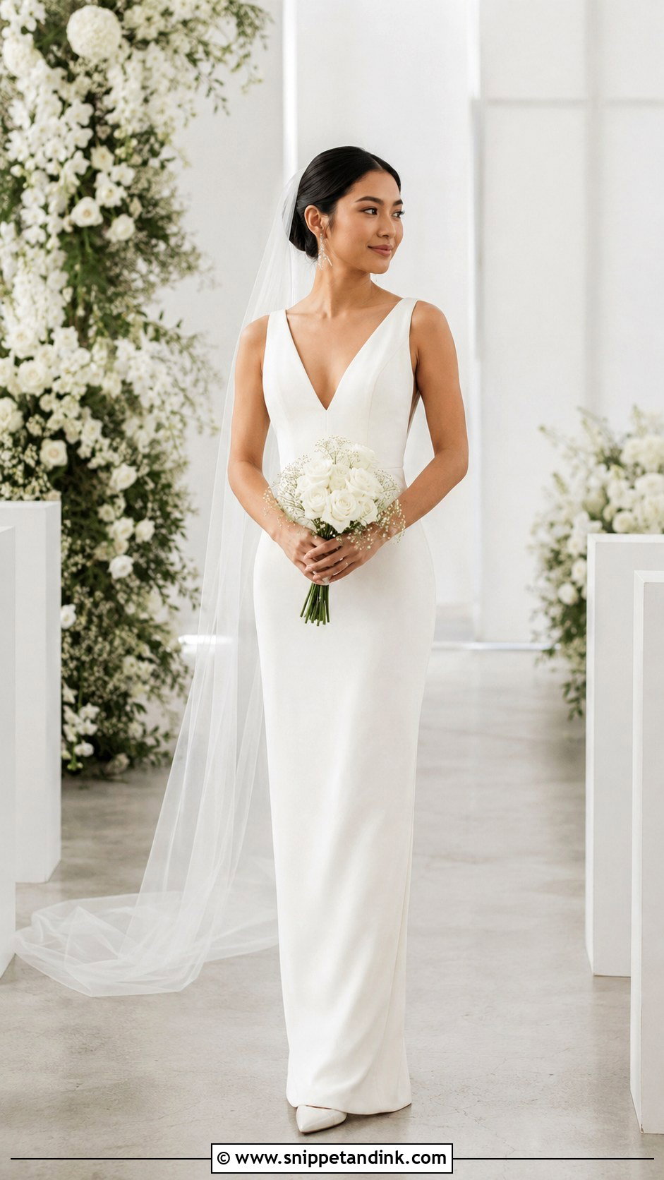 Cheap Petite Column Wedding Dress - Snippet and Ink - 20 Cheap Wedding Dresses Online