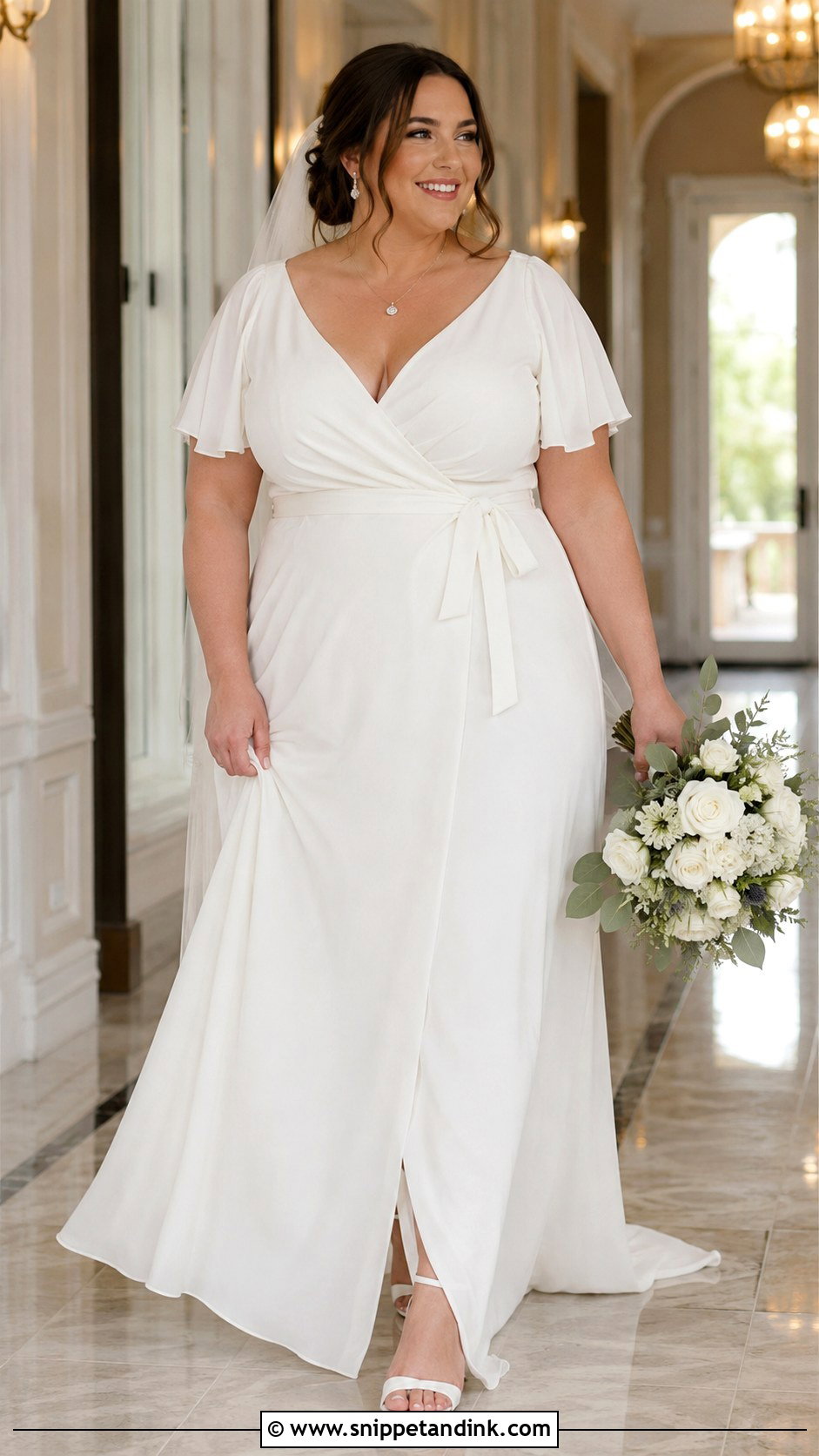 Cheap Plus Size Wrap Wedding Dress - Snippet and Ink - 20 Cheap Wedding Dresses Online