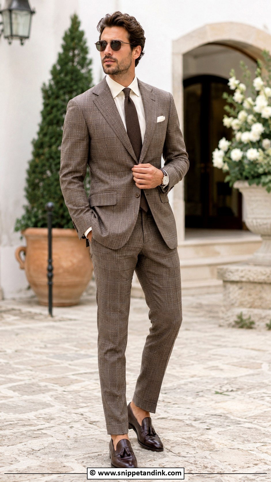 Checked Wedding Suit - Snippet and Ink - 35 Wedding Suit Ideas