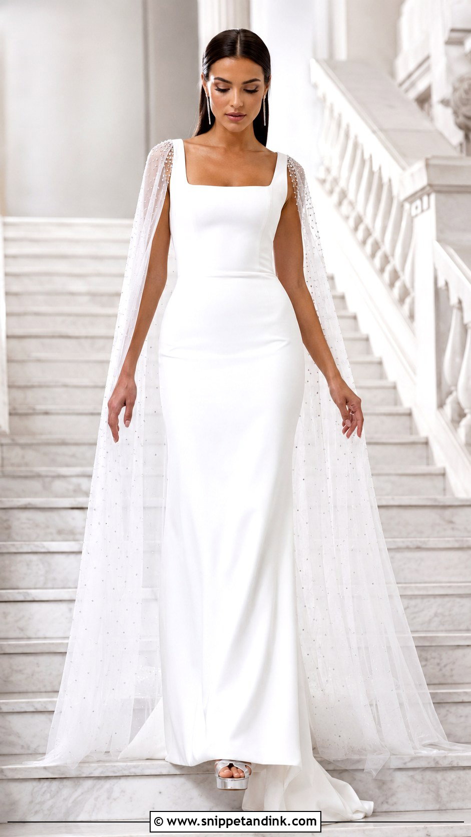Cher Cape Wedding Dress - Snippet and Ink - 20 Cher Wedding Dress Ideas