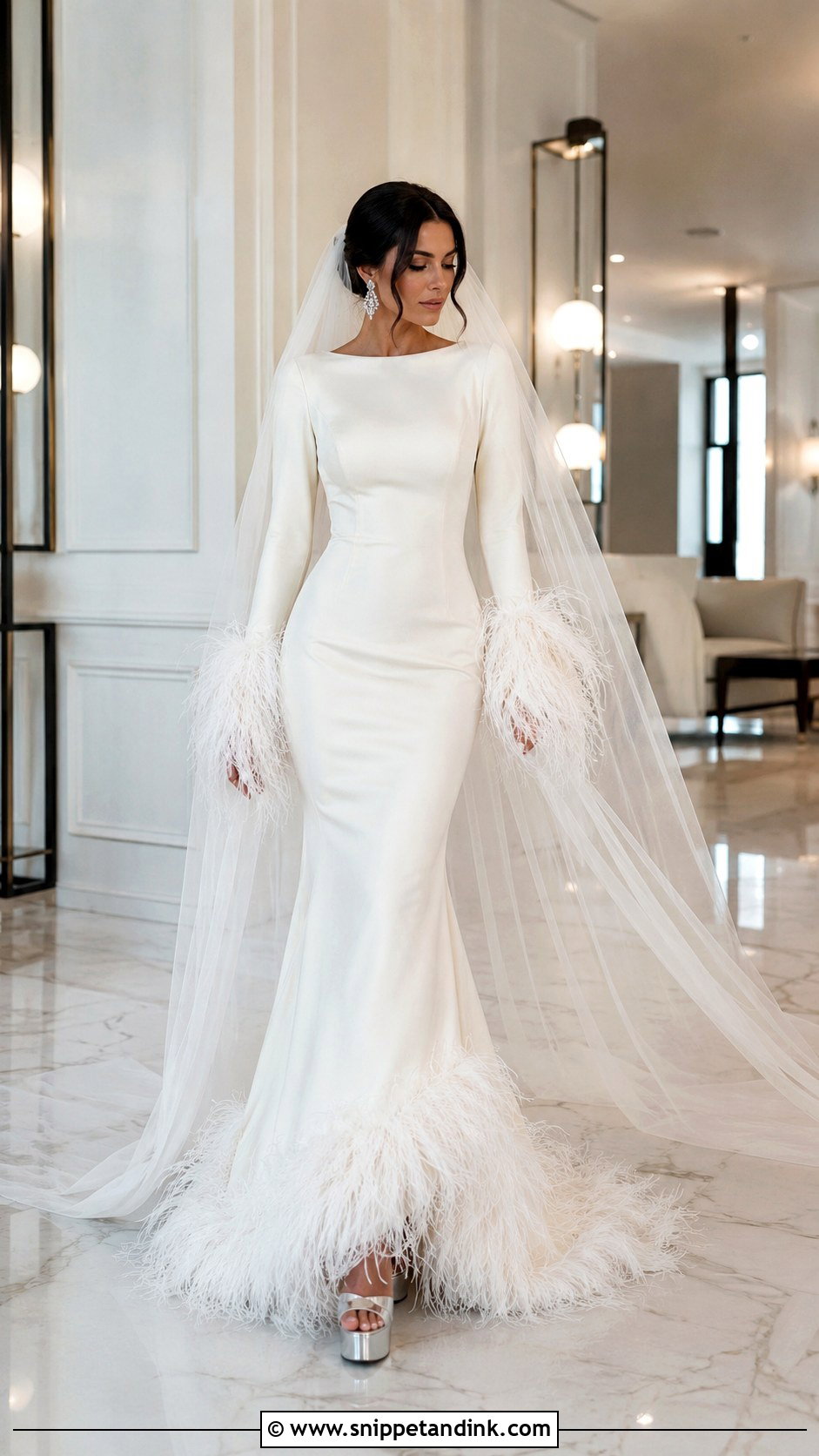 Cher Feather Wedding Dress - Snippet and Ink - 20 Cher Wedding Dress Ideas
