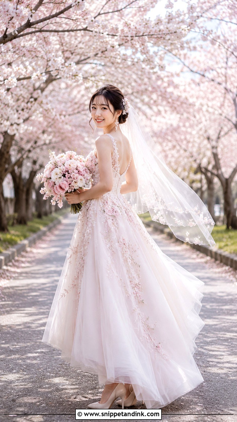 Cherry Blossom Japan Wedding Dress - Snippet and Ink - 25 Japan Wedding Dress Ideas